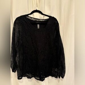 Black Lace Style & Co. Top XL